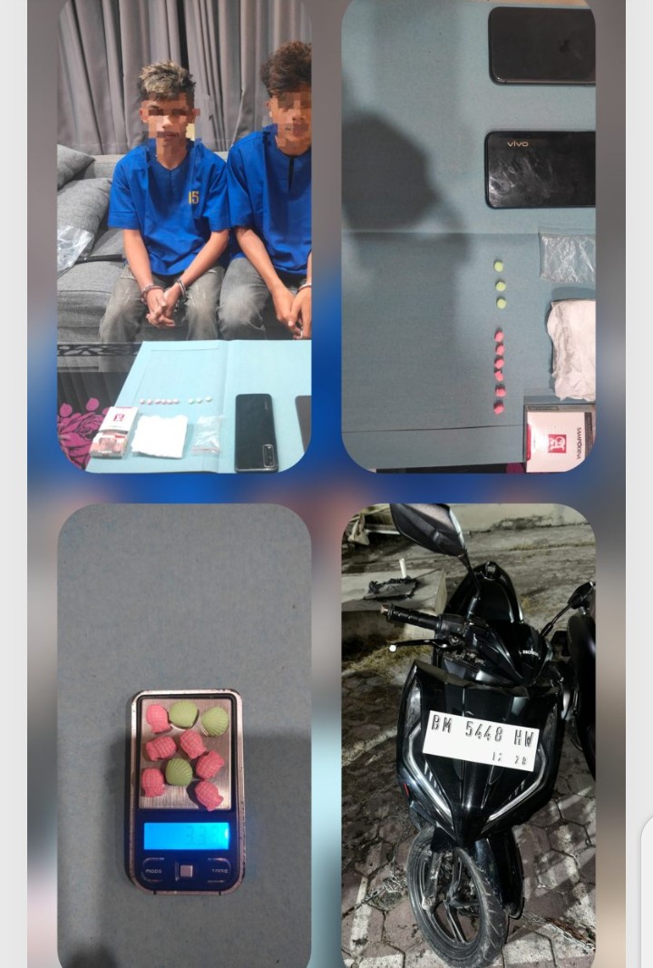 Berbagai Barang Bukti Ikut Diamankan Polisi. 